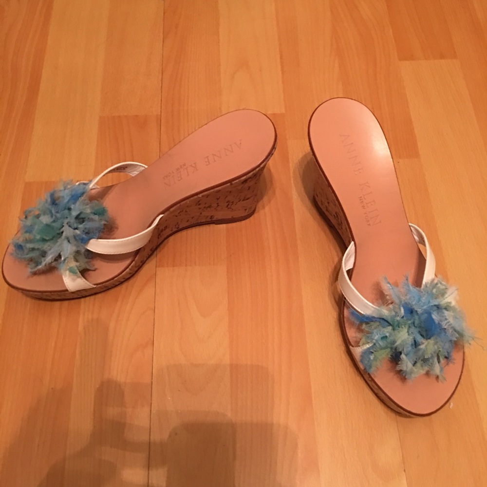 Anne Klein women’s Cork Wedge Shoes 9.5